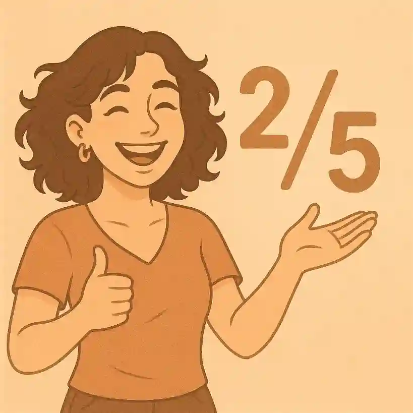 Illustration de Lou avec le chiffre "2/5"
