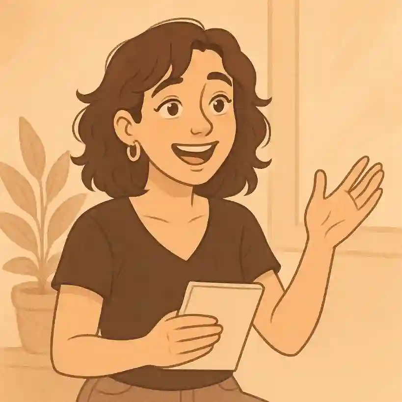 Lou qui témoigne avec une main levée